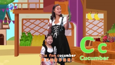 Johnny Orange、Ana Sunshine、Dina Dinosaur、Max Storm、Benny Bingo、Mia Lv - Alphabet Fruits-1水果ABC-1
