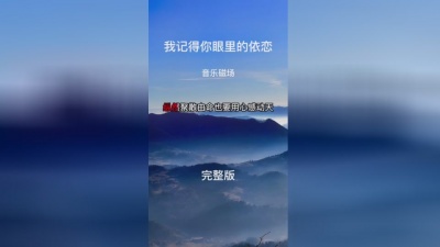 豆豆果 - 音乐磁场《我记得你眼里的依恋 (网友改编)》饭制版