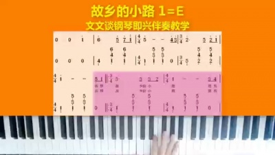 文文谈钢琴 - 《故乡的小路》文文谈钢琴即兴伴奏教学示范