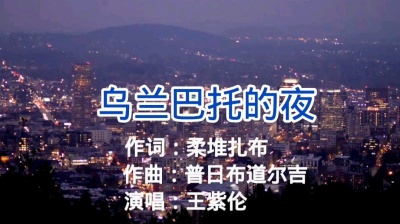 王光华 - 《乌兰巴托的夜》演唱者：王紫伦