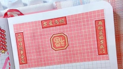 云果的宠物 - 果汁的手帐vlog｜小麻薯新年红色排版｜白噪音 #手帐排版 #手帐教程 #手帐素材 #小麻薯新年排版#小麻薯红色排版