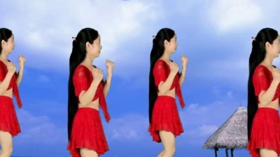健身广场舞 - 《高山青》涧水蓝姑娘和那少年永不分，碧水围着青山转32步附分解