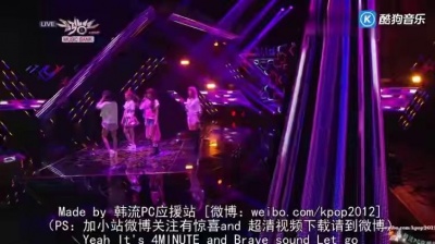 4minute - 今天做什么 KBS音乐银行 现场版 14/04/04 中文字幕(韩流PC应援站)
