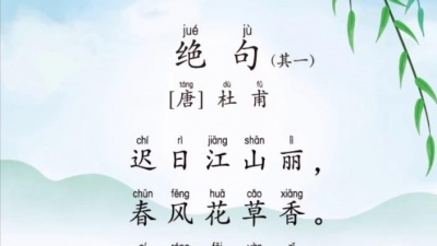 筷说鱼乐 - 优美的意境吟唱杜甫的《绝句》 #抖青有文化 #三年级 #充能计划