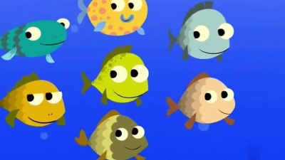 麻雀 - 慢速英文早教儿歌：10 Little Fishies