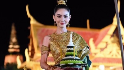 寂寞的幽酪 - 泰美了!泰国混血神颜Mai盛装参加2020泰国&quot;水灯节&quot;游行活动！