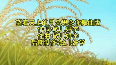 敏儿好学 - 原创歌曲《望着天上的月亮思念你舞曲版》