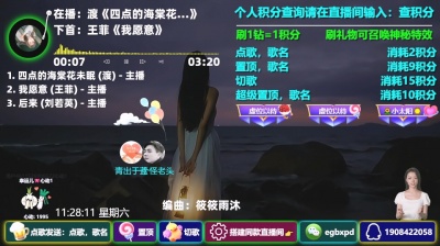 九听 - 抖音快手视频号自助点歌台直播间搭建：渡《四点的海棠花未眠》