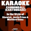 Karaoke 365 - Cannonball (Earthquake)(In the Style of Showtek Justin Prime and Matthew Koma)(Karaoke Version)