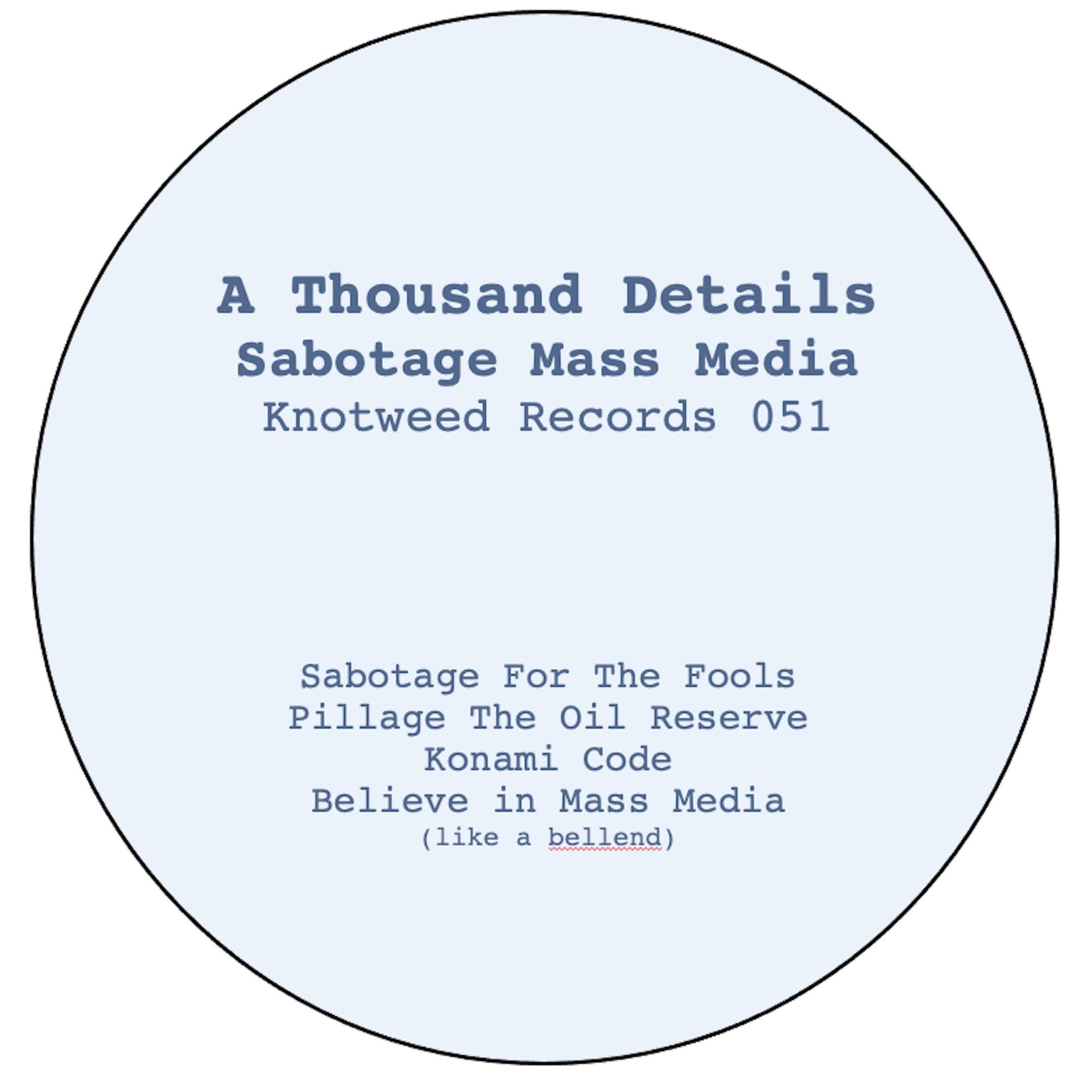A Thousand Details - Sabotage for the Fools