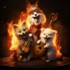 Sunrise Flames Fire Sounds、Dreamy Thoughts、Music for Pets Library - Embered Playtime