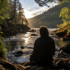 Sonidos de la naturaleza de la isla、Sonidos de río、Música Relajante Para Leer - Enfoque Melódico A Lo Largo Del Borde Del Agua