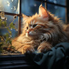 Grabaciones de transmisiones externas、Cascada de Lluvia、Música para gatos - Cadencia De Lluvia Etérea Para Gatitos