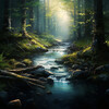 Solfeggio、Calm Rain Sounds、Flow Meditation - Binaural Rain Sanctuary