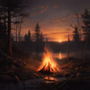 Sonidos épicos de la naturaleza、Sonidos de fuego de llamas del amanecer、Relajación y Serenidad - Abrazo De Melodías Tranquilas De La Brasa