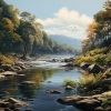 Meditation Music Library、Waterfalling、Infinity Sounds《Meditation on the Flowing Stream》[MP3/LRC]