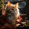 Paisaje sonoro de la naturaleza、Tormenta de truenos y lluvia、Música para dormir Gatos - Atronadora Obertura Felina