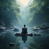 Healing Meditation、American Native、Quiet Meditation Music - Gentle Echoes for River Meditation Harmony