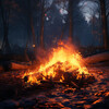 Relaxation Music Guru、Fireplace Sample Master、Dream Frequency - Peaceful Fire in Melodic Serenity