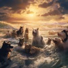 Paisajes sonoros del Pacífico、Declaración más profunda、Hora de acostarse del perro - Perros Felices En Olas Melódicas