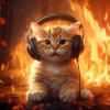 Cat Relaxation、Binaural Astro Lab、Theta Time - Feline Warmth Firelight Purr