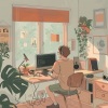 Música para Oficinas Clasico、Sonidos de Cascada、Trabajar desde Casa - Flujo Para El Trabajo Productivo