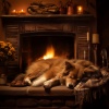 Clav polvoriento、Elementos de la naturaleza、Mascotas relajarse - Relajación Del Lado Del Fuego De Las Mascotas