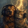Calming Music For Pets、Sounds Caused By Lightning、For The Lost - Pet Relaxation Thunder Melodies