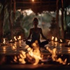 Música pura de meditación、Música de meditación tranquila、Planeta de la música zen - Quietud De Calor De Fuego