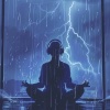 Mindfulness Mediation World、Body and Soul Music Zone、Binaural Mind Dimension - Solitude in Storm Sounds