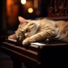 Gato dormido、Efectos especiales de sonidos de lluvia、Buenos dias musica - Sonidos De Lluvia Con Bigotes De Gato