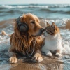 Calming Music For Pets、Beach Top Sounders、Binaural Ambience - Soothing Sea for Pets