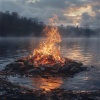Leyendas de la música de meditación、Sonidos de la naturaleza Relajacion、Reiki Consorte de Curación - Consciente Fuego Con Resplandor Y Armonía