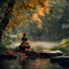 Música tranquila de yoga、Árboles empapados、Flujo Zen Silenciosa - Sonidos Zen De Lluvia Para Yoga