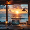 Estudio de música de lujo、Atmósferas oceánicas、Colección de sonidos del océano - Ondas Oceánicas Binaurales Para Un Estudio Centrado