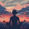 Nirvana Meditation School Master、One Hour Meditation、Relaxing Lofi Music - Pulse Steady Vibe