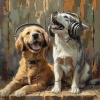 Dogs Music Collective、Rained、Relaxing Rain Library - Energetic Dog Tunes