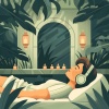 Spa Relaxation and Spa、Thunder Rain、Ocean Waves Sleep - Calm Notes Unfolding
