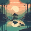 Relax My Kitten - Tranquil Lily Retreat: Embracing Cat's Bliss