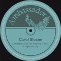 carol sloane - I Want You to Be the First One to Know