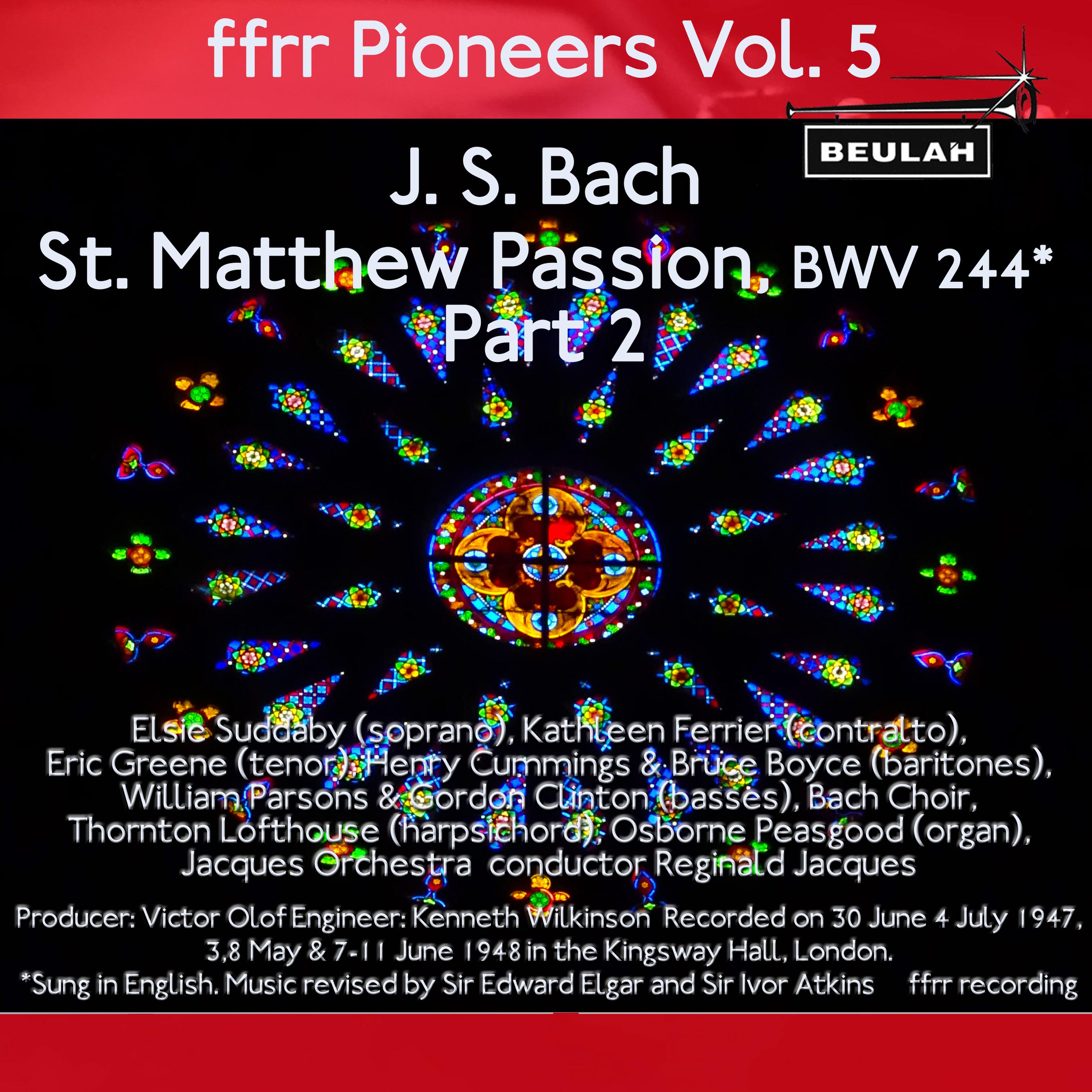 Reginald Jacques、the bach choir - Pt. 2: Chorus - Lamb of God