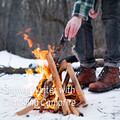 Music for Reading、Fire Sounds、Coffee Shop Music - Snowy Winter with Crackling Campfire  - 1 Hour