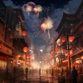 Fireworks in Chinatown