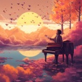 Peaceful Pianos、Piano Soul、Easy Ambient Mind Body Soul Healing Meditation Music - Sunset's Silent Sonata