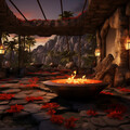 Fire Caress: Tranquil Spa Harmonies