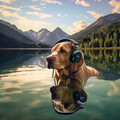 Stereo Dog Comfort: Elevated Water Symphony for Pooches