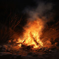 Meditation by the Hearth: Fire's Tranquil Glow