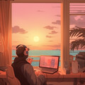 Oasis De Trabajo Tranquilo: Música Relajante De Flujo Costero Oceánico