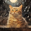 Feline Harmonies in Rain