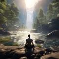 Meditation Waters: Mindful Echoes Calm